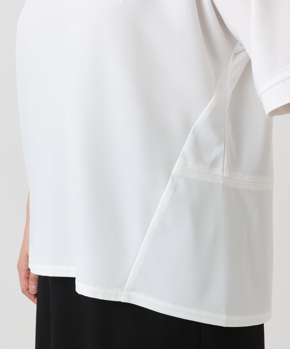 OLKHA27089 eur3(エウルキューブ) 【WEB先行販売】【大きいサイズ/接触冷感】ジャージーコンビトップス ホワイト(90)