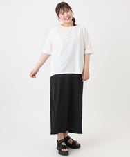 OLKHA27089 eur3(エウルキューブ) 【WEB先行販売】【大きいサイズ/接触冷感】ジャージーコンビトップス ホワイト(90)