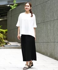 OLKHA27089 eur3(エウルキューブ) 【WEB先行販売】【大きいサイズ/接触冷感】ジャージーコンビトップス ホワイト(90)