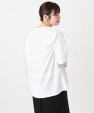 OLKHA27089 eur3(エウルキューブ) 【WEB先行販売】【大きいサイズ/接触冷感】ジャージーコンビトップス ホワイト(90)