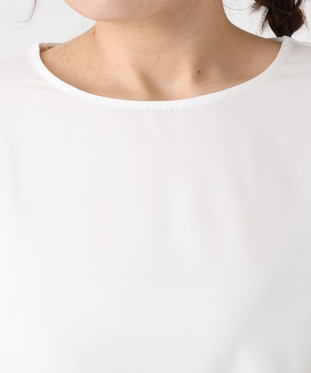 OLKHA27089 eur3(エウルキューブ) 【WEB先行販売】【大きいサイズ/接触冷感】ジャージーコンビトップス ホワイト(90)