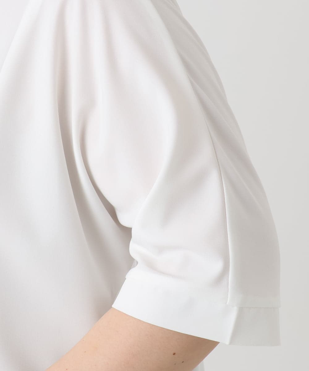 OLKHA27089 eur3(エウルキューブ) 【WEB先行販売】【大きいサイズ/接触冷感】ジャージーコンビトップス ホワイト(90)