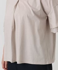 OLKHA30059 eur3(エウルキューブ) 【WEB先行販売】【大きいサイズ/接触冷感】Vネックシルケット天竺カットソー グレージュ(89)