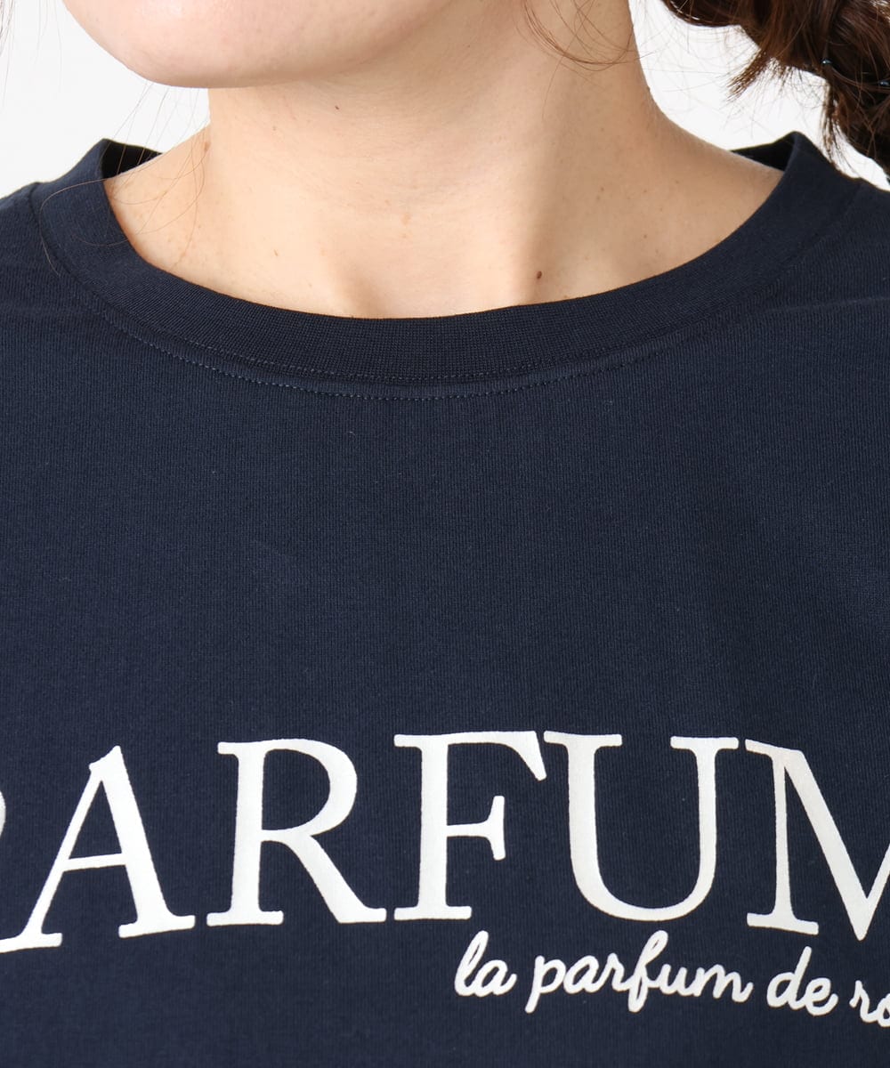 OLKHA34054 eur3(エウルキューブ) 【大きいサイズ/a.v.v×eur3】コットンロゴTシャツ ネイビー(57)