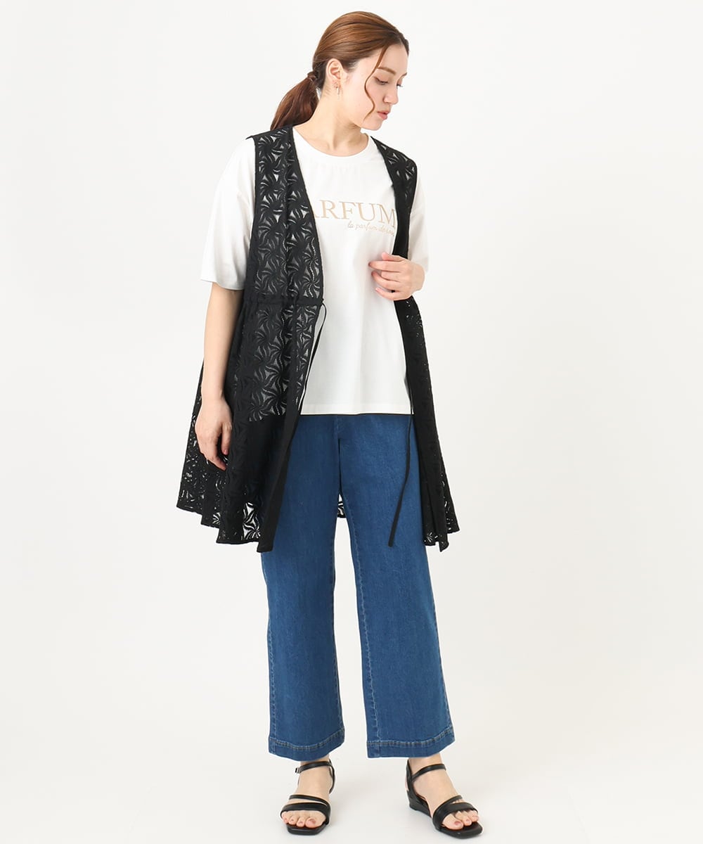 OLKHA34054 eur3(エウルキューブ) 【大きいサイズ/a.v.v×eur3】コットンロゴTシャツ ホワイト(90)
