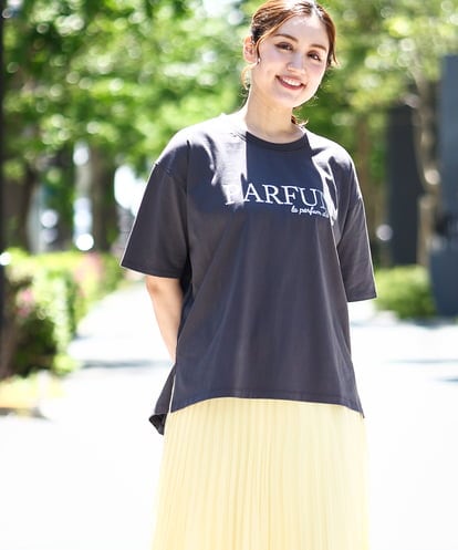 OLKHA34054 eur3 【大きいサイズ/a.v.v×eur3】コットンロゴTシャツ