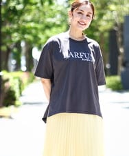 OLKHA34054 eur3(エウルキューブ) 【大きいサイズ/a.v.v×eur3】コットンロゴTシャツ ダークグレー(93)