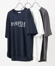 OLKHA34054 eur3(エウルキューブ) 【大きいサイズ/a.v.v×eur3】コットンロゴTシャツ ダークグレー(93)