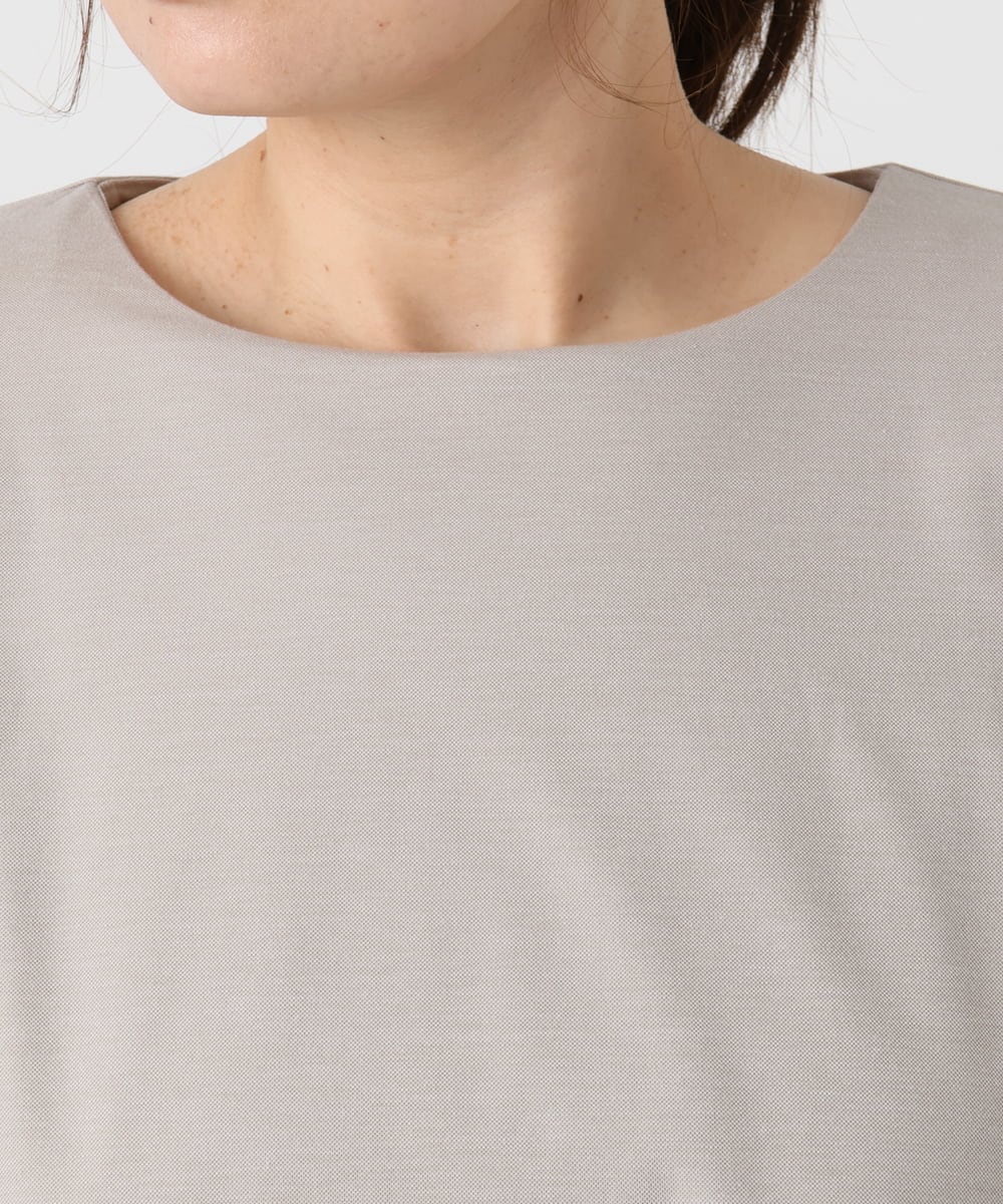 OLKHA42054 eur3(エウルキューブ) 【WEB先行販売】【大きいサイズ/接触冷感】ケープデザインカットソー グレージュ(89)