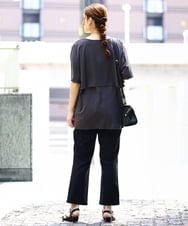 OLKHA42054 eur3(エウルキューブ) 【WEB先行販売】【大きいサイズ/接触冷感】ケープデザインカットソー ダークグレー(93)