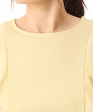 OLKHD31069 eur3(エウルキューブ) 【WEB先行販売】【大きいサイズ/a.v.v×eur3】接触冷感ハンカチーフスリーブカットソー ライトイエロー