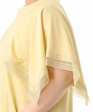 OLKHD31069 eur3(エウルキューブ) 【WEB先行販売】【大きいサイズ/a.v.v×eur3】接触冷感ハンカチーフスリーブカットソー ライトイエロー