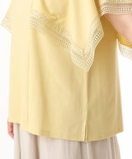 OLKHD31069 eur3(エウルキューブ) 【WEB先行販売】【大きいサイズ/a.v.v×eur3】接触冷感ハンカチーフスリーブカットソー ライトイエロー