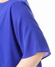 OLKHD32064 eur3(エウルキューブ) 【WEB先行販売】【大きいサイズ/UVカット】接触冷感ケープデザインカットソー ブルー