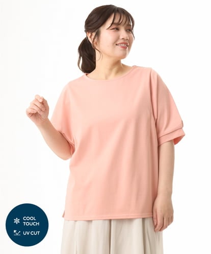 OLKHD52059 eur3 【WEB先行販売】【大きいサイズ/UVカット】接触冷感パフスリーブカットソー
