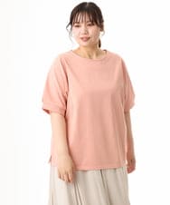 OLKHD52059 eur3(エウルキューブ) 【大きいサイズ/UVカット】接触冷感パフスリーブカットソー オレンジ