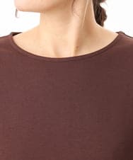 OLKHD52059 eur3(エウルキューブ) 【大きいサイズ/UVカット】接触冷感パフスリーブカットソー ダークブラウン