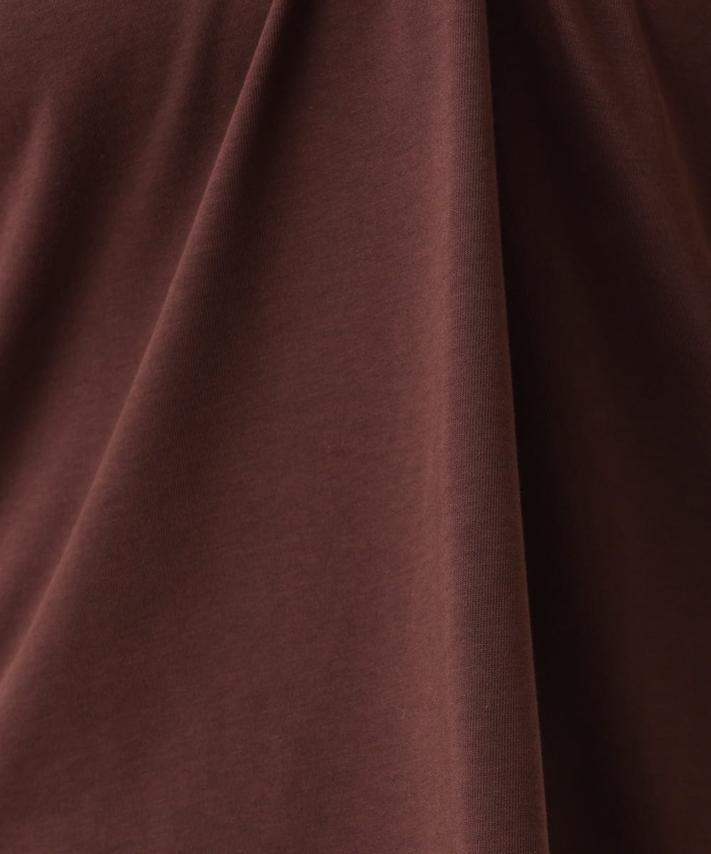 OLKHD52059 eur3(エウルキューブ) 【大きいサイズ/UVカット】接触冷感パフスリーブカットソー ダークブラウン