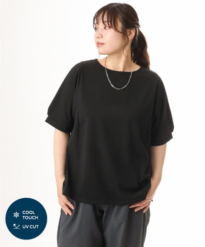OLKHD52059 eur3 【大きいサイズ/UVカット】接触冷感パフスリーブカットソー