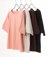 OLKHD52059 eur3(エウルキューブ) 【大きいサイズ/UVカット】接触冷感パフスリーブカットソー ブラック