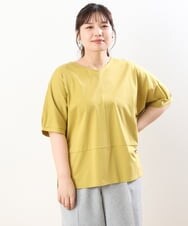 OLKHS43070 eur3(エウルキューブ) 【大きいサイズ/接触冷感】前後2WAYコットントップス イエロー(25)
