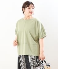 OLKHS43070 eur3(エウルキューブ) 【大きいサイズ/接触冷感】前後2WAYコットントップス カーキ(36)