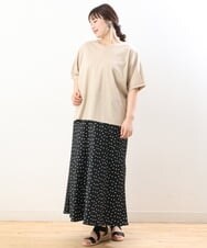 OLKHS43070 eur3(エウルキューブ) 【大きいサイズ/接触冷感】前後2WAYコットントップス ベージュ(82)
