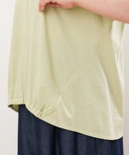 OLKHS52070 eur3(エウルキューブ) 【大きいサイズ/接触冷感】Vネックフロントギャザーカットソー ライトグリーン(30)
