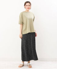 OLKHS59060 eur3(エウルキューブ) 【大きいサイズ】着心地さらっとコットンロゴTシャツ カーキ(36)