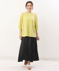 OLKHS62070 eur3(エウルキューブ) 【大きいサイズ】シャーリングギャザートップス ライトグリーン(30)