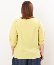 OLKHS62070 eur3(エウルキューブ) 【大きいサイズ】シャーリングギャザートップス ライトグリーン(30)