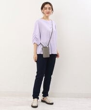 OLKHS62070 eur3(エウルキューブ) 【大きいサイズ】シャーリングギャザートップス ラベンダー(60)