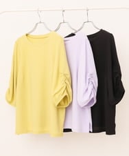 OLKHS62070 eur3(エウルキューブ) 【大きいサイズ】シャーリングギャザートップス ラベンダー(60)