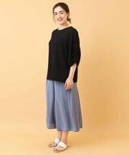 OLKHS62070 eur3(エウルキューブ) 【大きいサイズ】シャーリングギャザートップス ブラック(94)