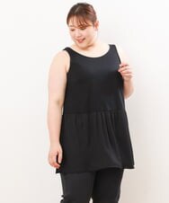 大きいサイズ】裾シフォンタンクトップ(タンクトップ