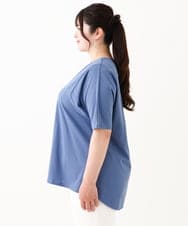 OLKHV13064 eur3(エウルキューブ) 【大きいサイズ/汗染み防止】Vネックカットソー ブルー(55)