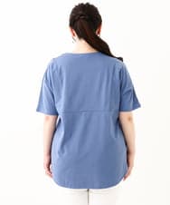OLKHV13064 eur3(エウルキューブ) 【大きいサイズ/汗染み防止】Vネックカットソー ブルー(55)
