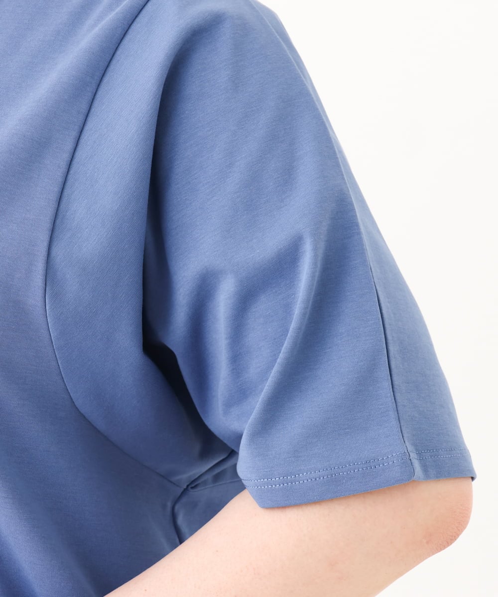 OLKHV13064 eur3(エウルキューブ) 【大きいサイズ/汗染み防止】Vネックカットソー ブルー(55)
