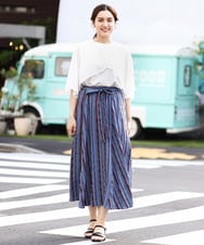 OLKHV28069 eur3(エウルキューブ) 【大きいサイズ/a.v.v×eur3】シフォンケープレイヤードトップス ホワイト(90)