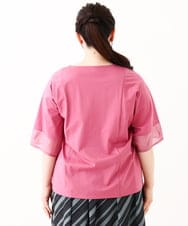 OLKHV38059 eur3(エウルキューブ) 【大きいサイズ/接触冷感】コクーンスリーブカットソー ピンク(03)