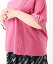 OLKHV38059 eur3(エウルキューブ) 【大きいサイズ/接触冷感】コクーンスリーブカットソー ピンク(03)