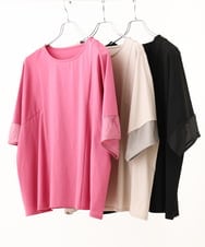 OLKHV38059 eur3(エウルキューブ) 【大きいサイズ/接触冷感】コクーンスリーブカットソー グレージュ(89)