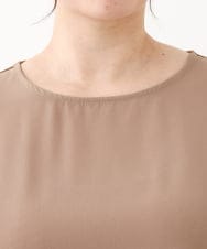 OLKHV39089 eur3(エウルキューブ) 【大きいサイズ】ジャージーコンビトップス ベージュ(82)