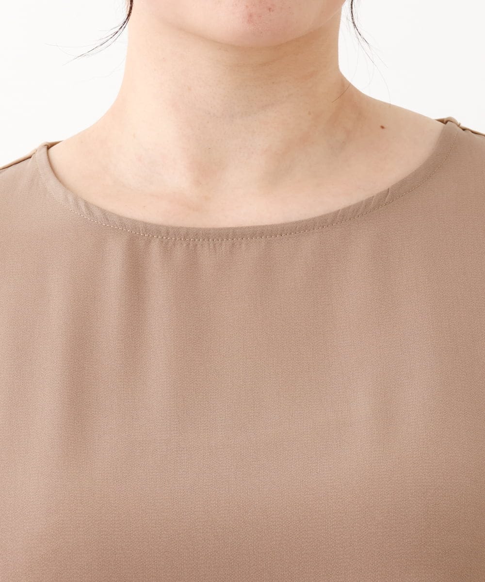 OLKHV39089 eur3(エウルキューブ) 【大きいサイズ】ジャージーコンビトップス ベージュ(82)