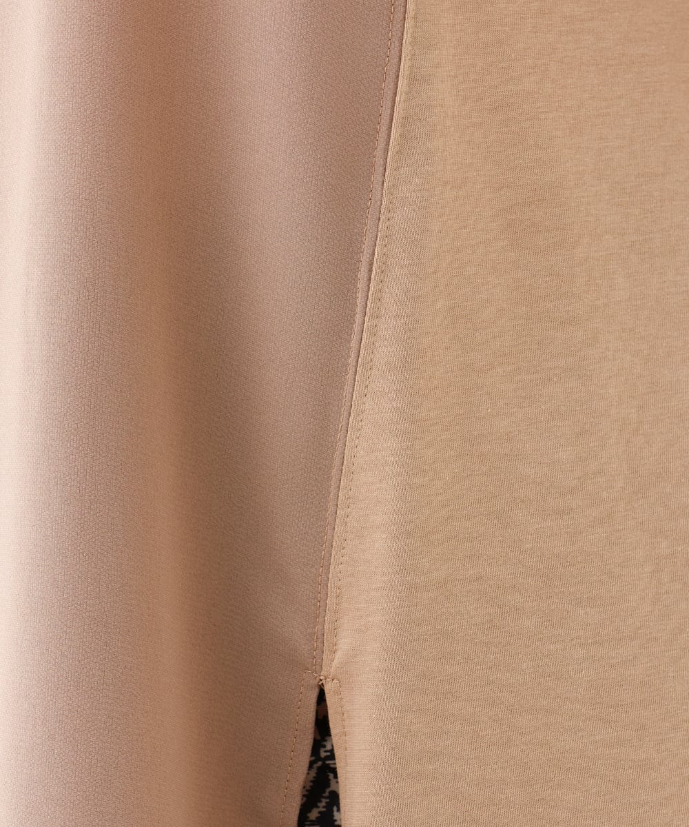 OLKHV39089 eur3(エウルキューブ) 【大きいサイズ】ジャージーコンビトップス ベージュ(82)