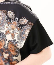 OLKHV48089 eur3(エウルキューブ) 【大きいサイズ/接触冷感】パネルプリントトップス ブラック(94)