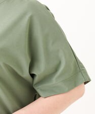 OLKHV50079 eur3(エウルキューブ) 【大きいサイズ/接触冷感】ロゴプリントオーバーシルエットTシャツ カーキ(36)