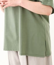OLKHV50079 eur3(エウルキューブ) 【大きいサイズ/接触冷感】ロゴプリントオーバーシルエットTシャツ カーキ(36)