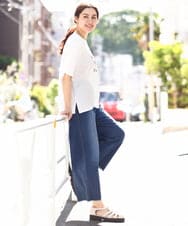 OLKHV56054 eur3(エウルキューブ) 【大きいサイズ/a.v.v×eur3】コットンロゴTシャツ ホワイト(90)