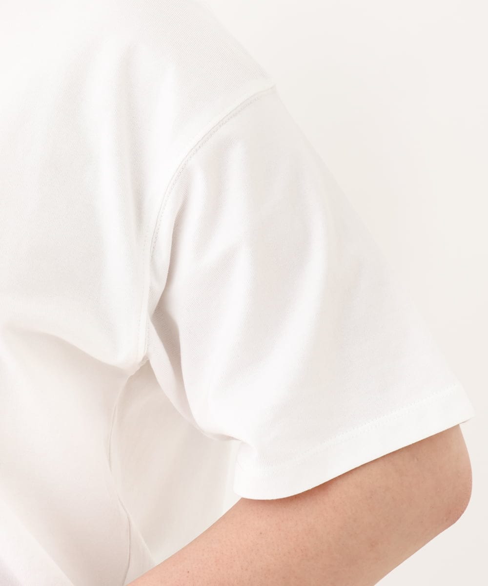 OLKHV56054 eur3(エウルキューブ) 【大きいサイズ/a.v.v×eur3】コットンロゴTシャツ ホワイト(90)